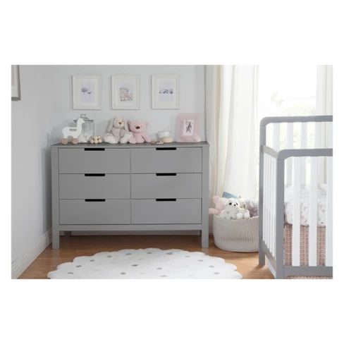 carter's by davinci colby 6-drawer dresser in grey and white Carters 6 Drawer long silk robe