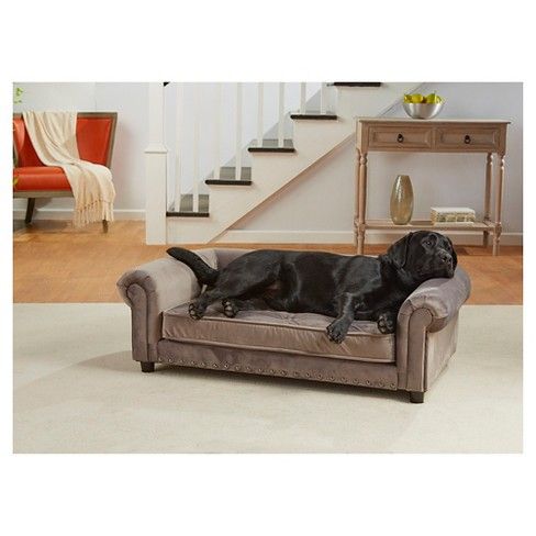 Enchanted Home Pet Manchester Velvet Pet Sofa - Grey