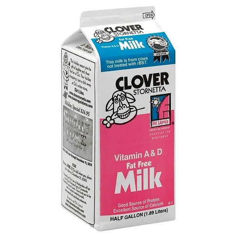 Clover Stornetta Skim Milk - 0.5gal