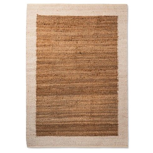 Arman Cream Natural Border Rug (5'x7') - Beekman 1802 Farmhouse™