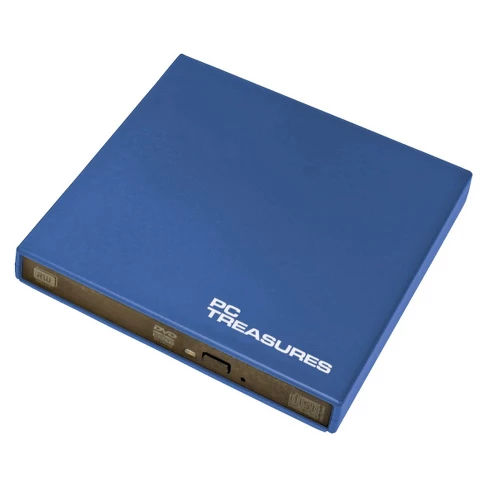 PC Treasures Portable External DVD/RW Drive - Blue (07187)