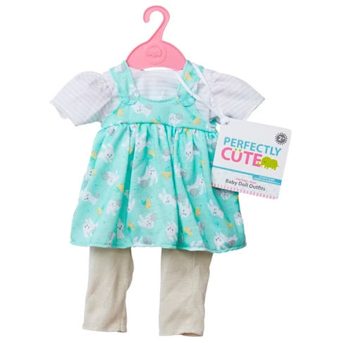 Perfectly Cute 3pc Baby Doll Outfit with Bunny Print