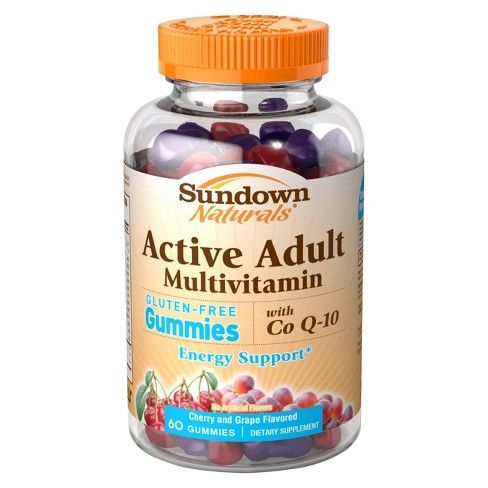 Sundown Natural Active Multi w/ CoQ10 Dietary Supplement Gummies - Cherry & Grape - 60ct