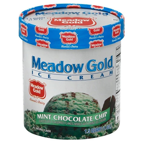 Meadow Gold Mint Chocolate Chip Ice Cream - 48oz