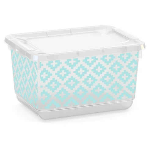 Cube Storage Bin - Light Blue Geometric - XXS - KIS