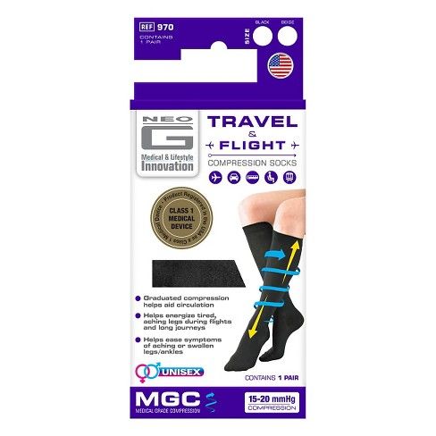 Neo G Travel & Flight Compression Socks - L