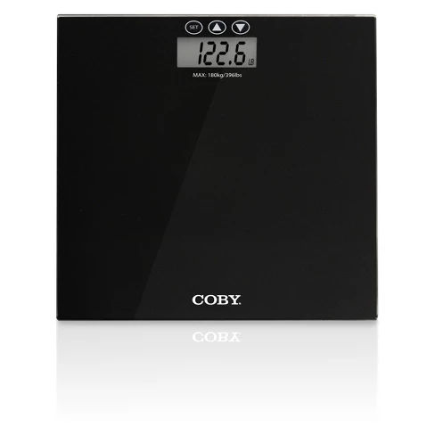 Glass Digital Bathroom Scale With BMI Function Black - Coby