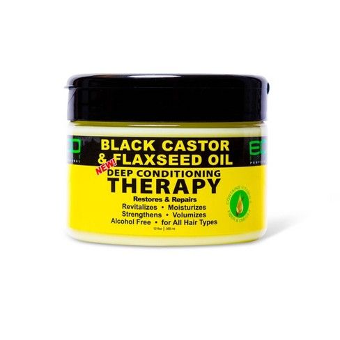 Ecoco Black Castor & Flaxseed Deep Conditioning Therapy Oil - 12 fl oz