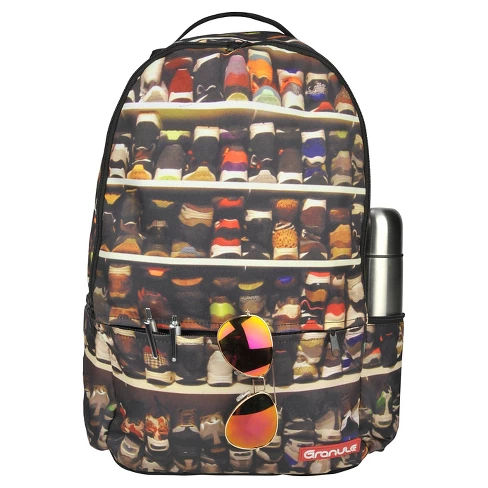 Granule 18" Shoe Print Backpack - Black