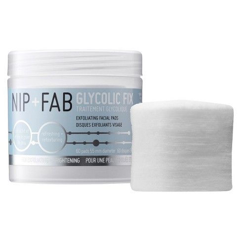 Nip + Fab Glycolic Fix Exfoliating Facial Pads - 60 ct