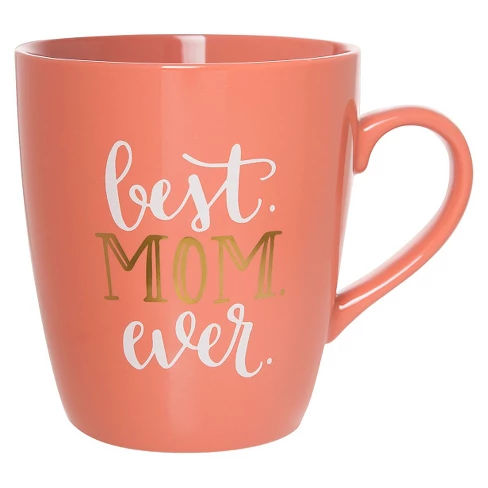 Clay Art Jumbo Mug 27oz Porcelain - "Best Mom Ever"