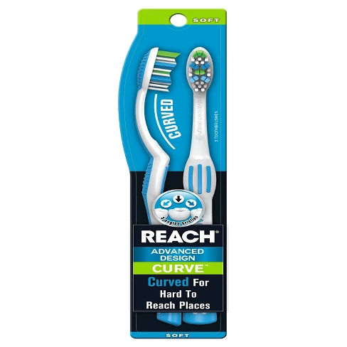 Reach Advanced Design Curve Manual Toothbrush - 2ct