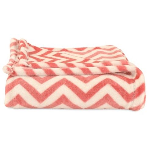 Throw Blankets Coral With Cream (50"X60") - Better Living