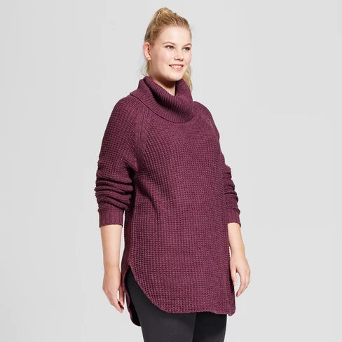Women's Plus Size Chunky Cowlneck Sweater - A New Day™