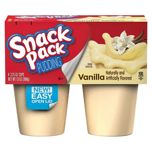 Hunt's Snack Pack Vanilla Pudding - 4pk