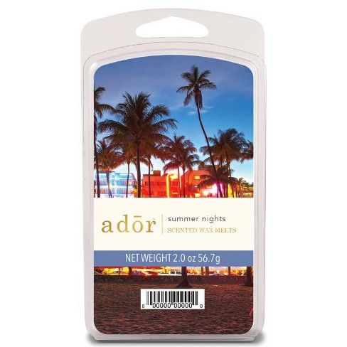 2oz 6pk Wax Warmer Melts Summer Nights - Ador