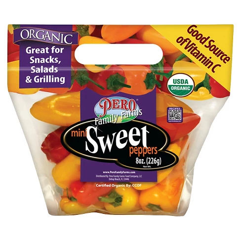 Organic Mini Sweet Peppers - 12oz Bag