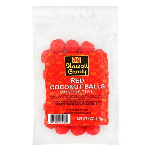 Hawaii Candy Red Coconut Balls 4 oz