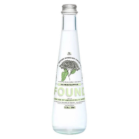 Found Sparkling Water Elderflower - 11.2 fl oz Glass Bottle