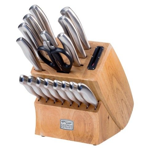 Chicago Cutlery® 18 Piece Cutlery Block Set with Sharpener