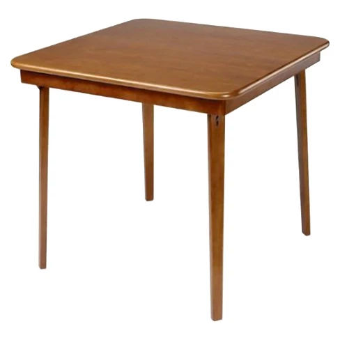 Straight Edge Folding Card Table Cherry - Stakmore®