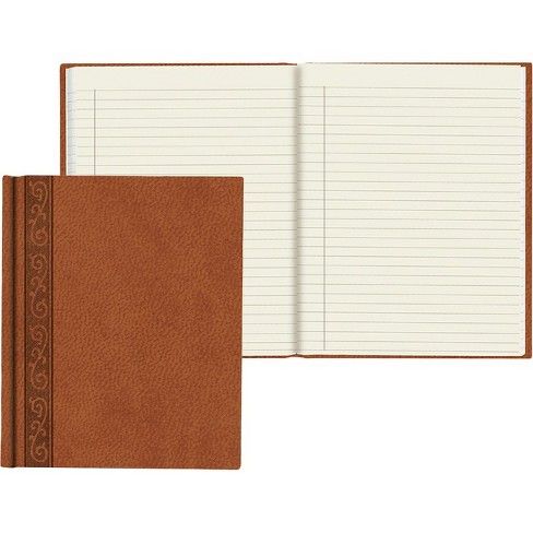 Rediform DaVinci Executive Journals - A4 - 150 Sheets - Perfect Bound - Ruled - 8 1/2" x 11" - Cream Paper - Tan Cover - Recycled - 1Each