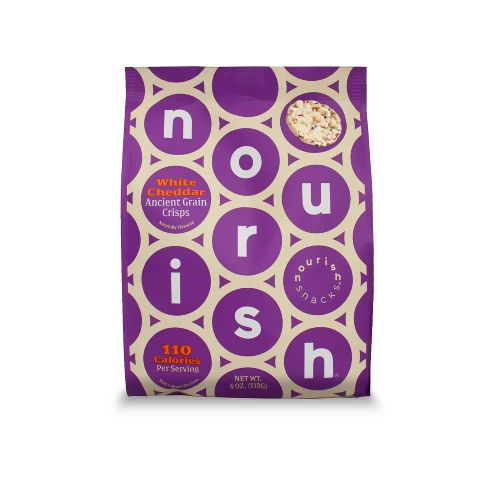 Nourish Snacks Ancient Grain White Cheddar Crisps - 4oz