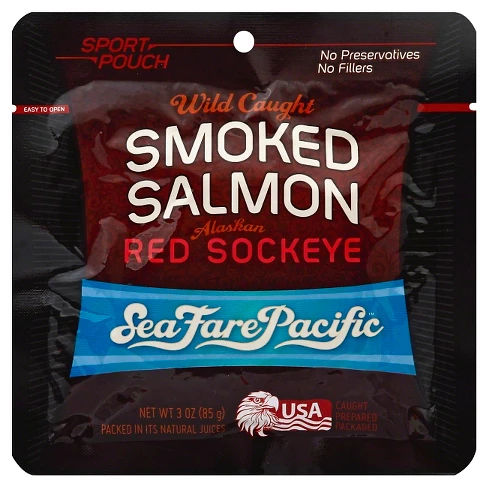 SeaFare Pacific Smoked Salmon Sports Pouch 3 oz
