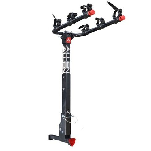 Allen Sports 1.25-2 Inch Receiver Lockable Hitch Deluxe 3 Bike Rack Car Carrier