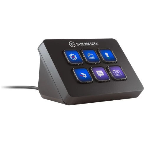 Elgato Stream Deck Mini - Cable Connectivity - USB 2.0 Interface - 6 Key - Compatible with Windows, Mac, PC