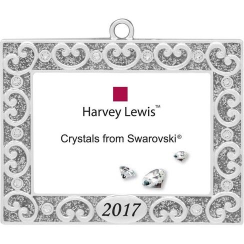 Crystals from Swarovski Harvey Lewis Square Frame Christmas Ornament