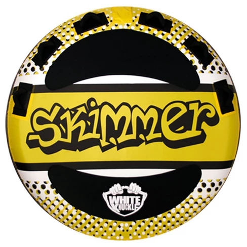 White Knuckle Skimmer 70 Inch 3 Person Towable Pull Behind Boat Water Inner Tube
