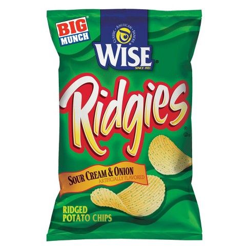 Wise Ridgies Sour Cream & Onion Potato Chips - 1.875oz