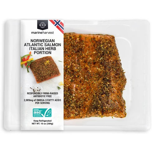Marine Harvest Farmed Atlantic Salmon Portion Italian Herbs - 10oz
