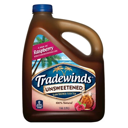 Tradewinds Slow Brewed Iced Tea Unsweet Raspberry Tea - 1 gal Jug