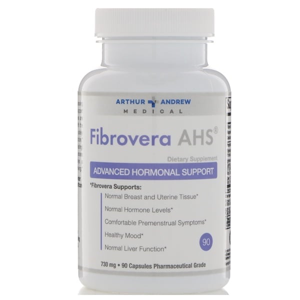 Arthur Andrew Medical, FibroVera AHS, Advanced Hormonal Support, 730 mg, 90 Capsules 180 Count (2x90)