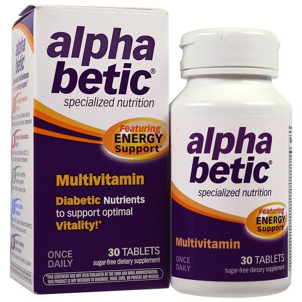 Abkit, Alpha Betic, Multivitamin, 30 Tablets 60 Count (2x30)
