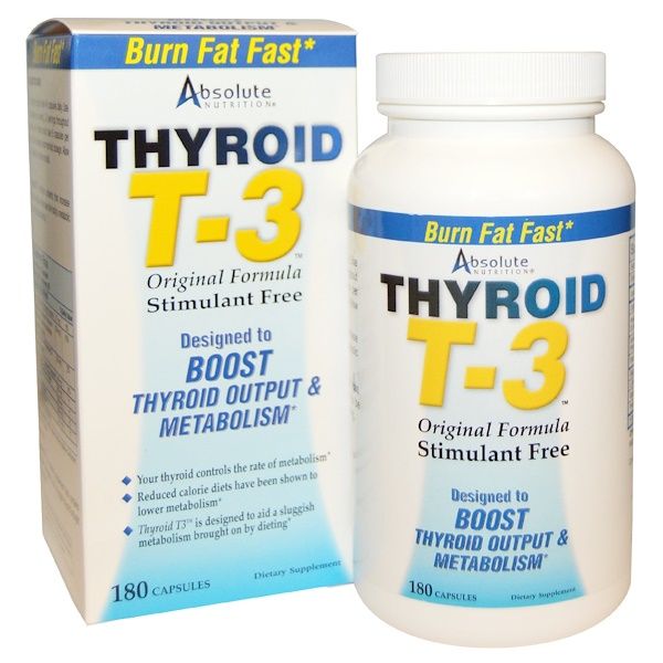 Absolute tion, Thyroid T-3, Original Formula, 180 s 180 Count