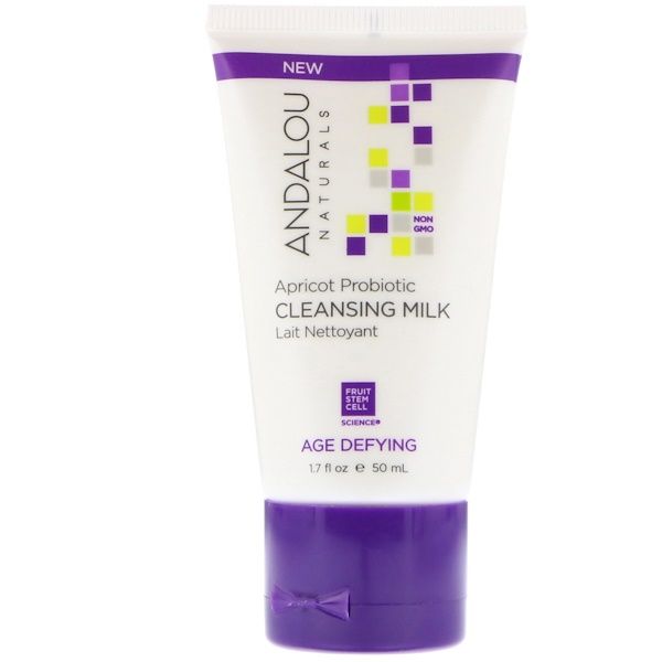 Andalou Naturals, Cleansing Milk, Apricot Probiotic, Age Defying, 1.7 fl oz (50 ml) (Discontinued Item)