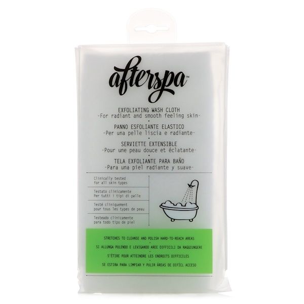 AfterSpa, Exfoliating Wash Cloth, 1 Cloth 1 Count