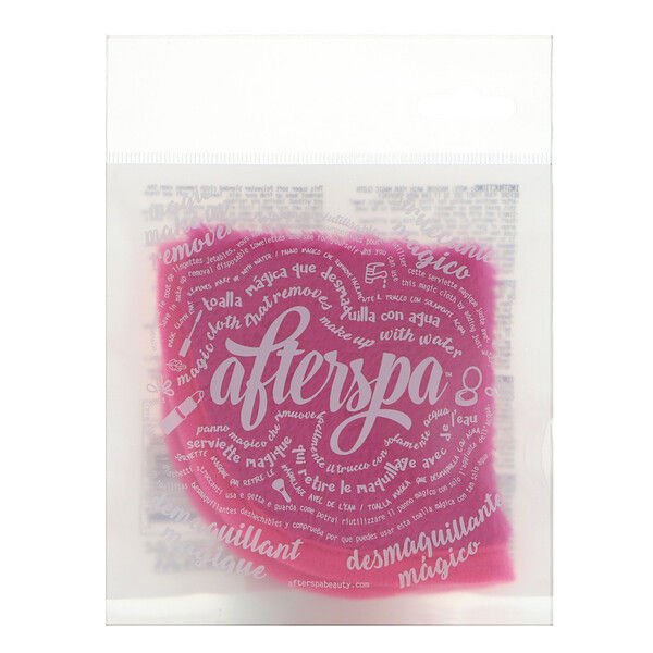 AfterSpa, Magic Make Up Remover Reusable Cloth - Mini, Pink, 1 Cloth 1 Count