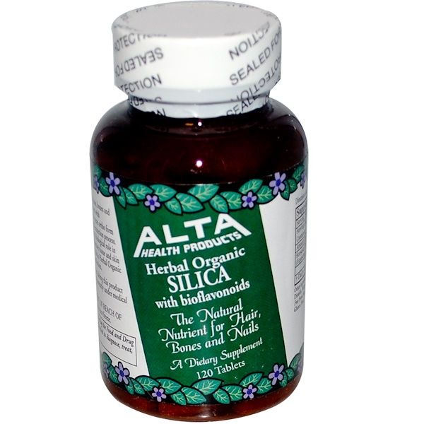 Alta Health, Herbal Organic Silica with Bioflavonoids, 120 Tablets 120 Count