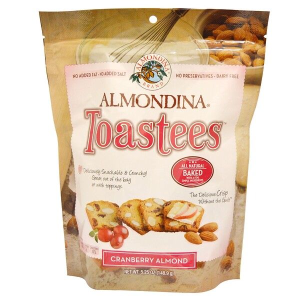 Almondina, Toastees, Cranberry Almond, 5.25 oz (148.9 g)