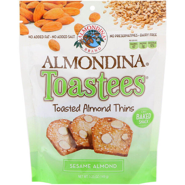 Almondina, Toastees, Sesame Almond, 5.25 oz (149 g) (Discontinued Item)