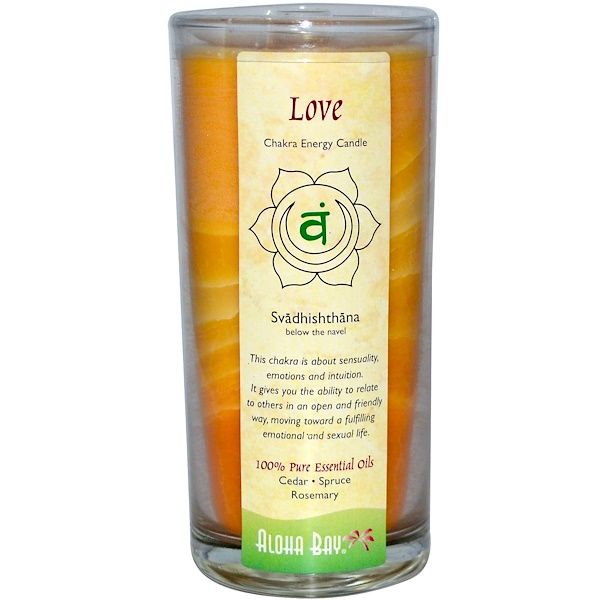 Aloha Bay, Chakra Energy Candle, Love (Svadhi - shthana), 11 oz