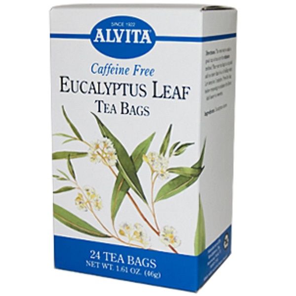 Alvita Teas, Eucalyptus Leaf Tea Bags, Caffeine Free, 24 Tea Bags (Discontinued Item)