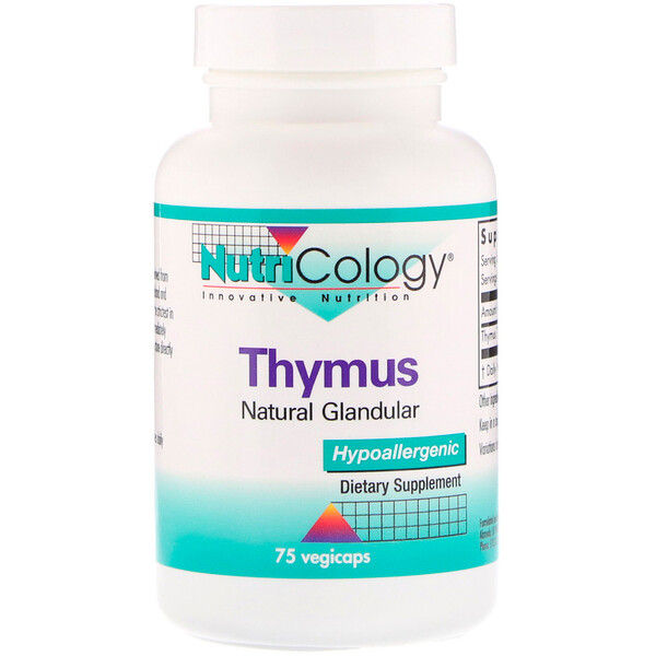 cology, Thymus, 75 Vegicaps 150 Count (2x75)