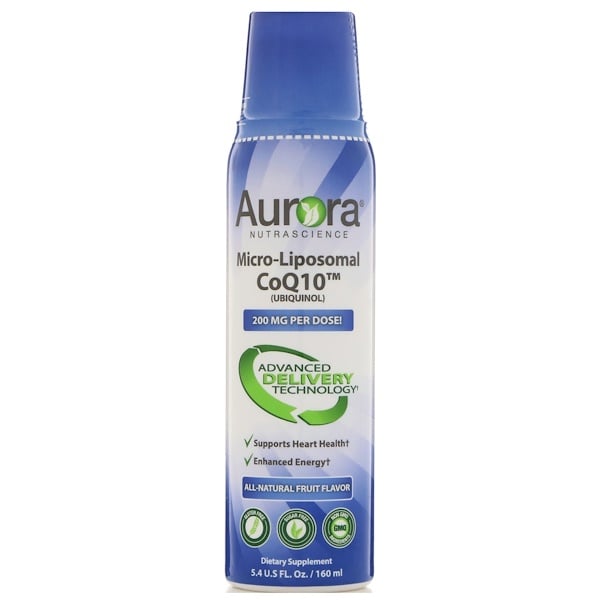 Aurora Nutrascience, Micro-Liposomal CoQ10, All-Natural Fruit Flavor, 250 mg, 5.4 fl oz (160 ml)