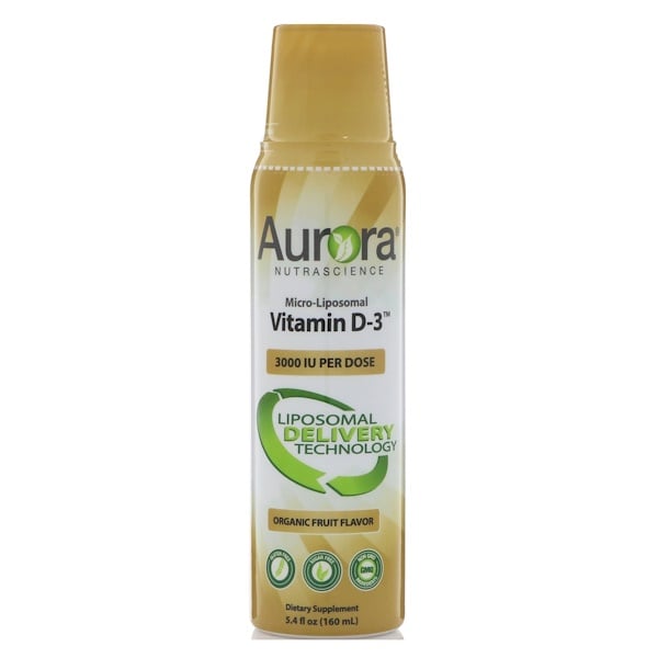 Aurora Nutrascience, Micro-Liposomal Vitamin D3, 3000 IU, 5.4 fl oz (160 ml)