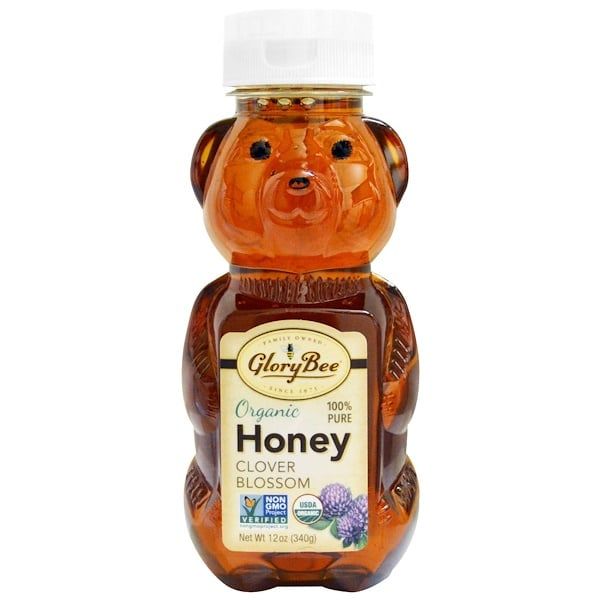 GloryBee, Organic Honey, Clover Blossom, 12 oz (340 g)